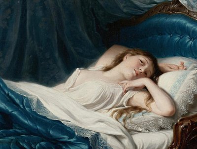 Reclining Beauty by Fritz Zuber Buhler